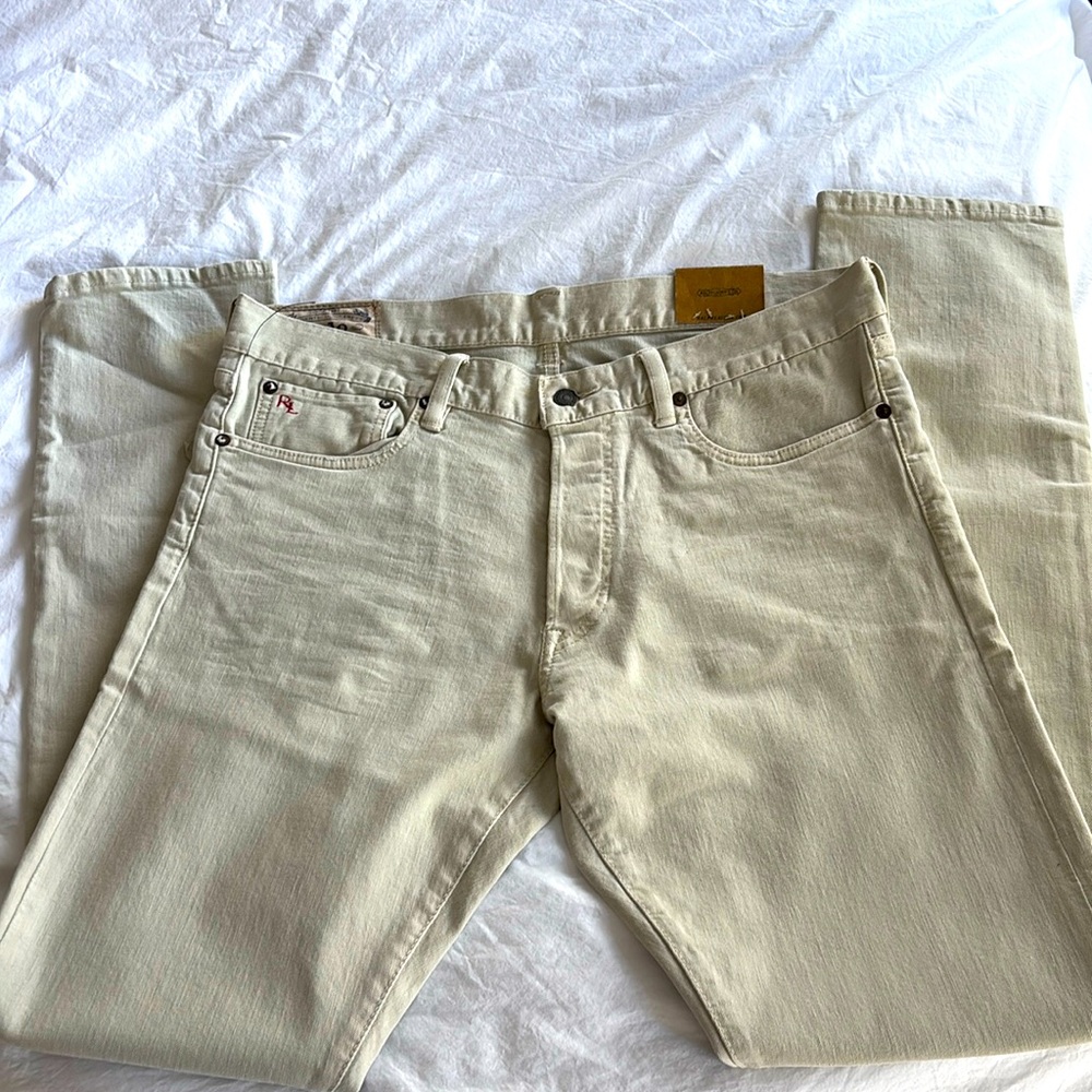Polo Ralph Lauren Men's Straight Jeans in Cream